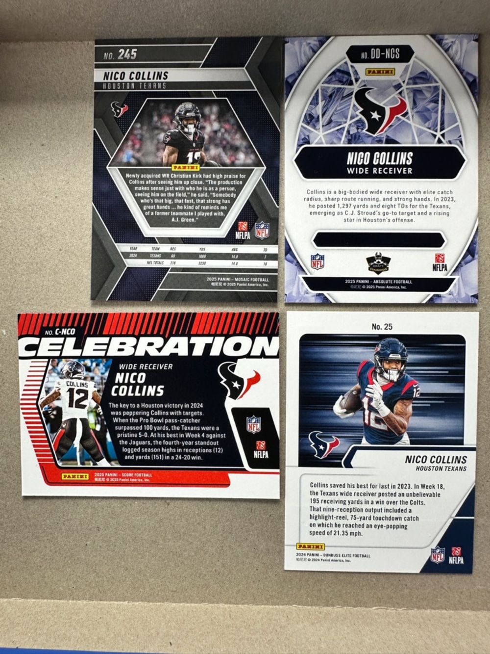 Texans Nico Collins/Andre Johnson/Tank Dell & CJ Stroud/Marks Rookies lot of 17 - Picture 7 of 15